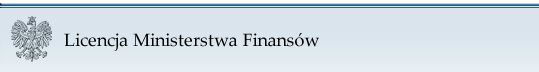 Licencja Ministerstwa Finansw